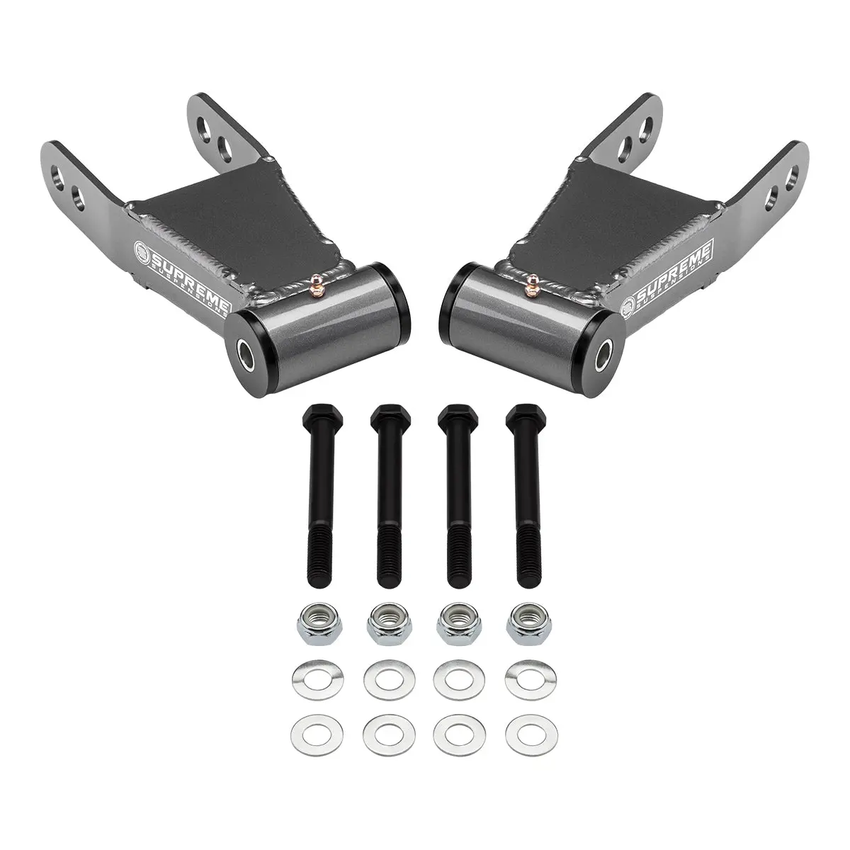 2004-2014 Ford F-150 2Wd 4Wd Double-Sided Reinforced Extended Length Shackles For 1" Or 2" Rear Drop 1