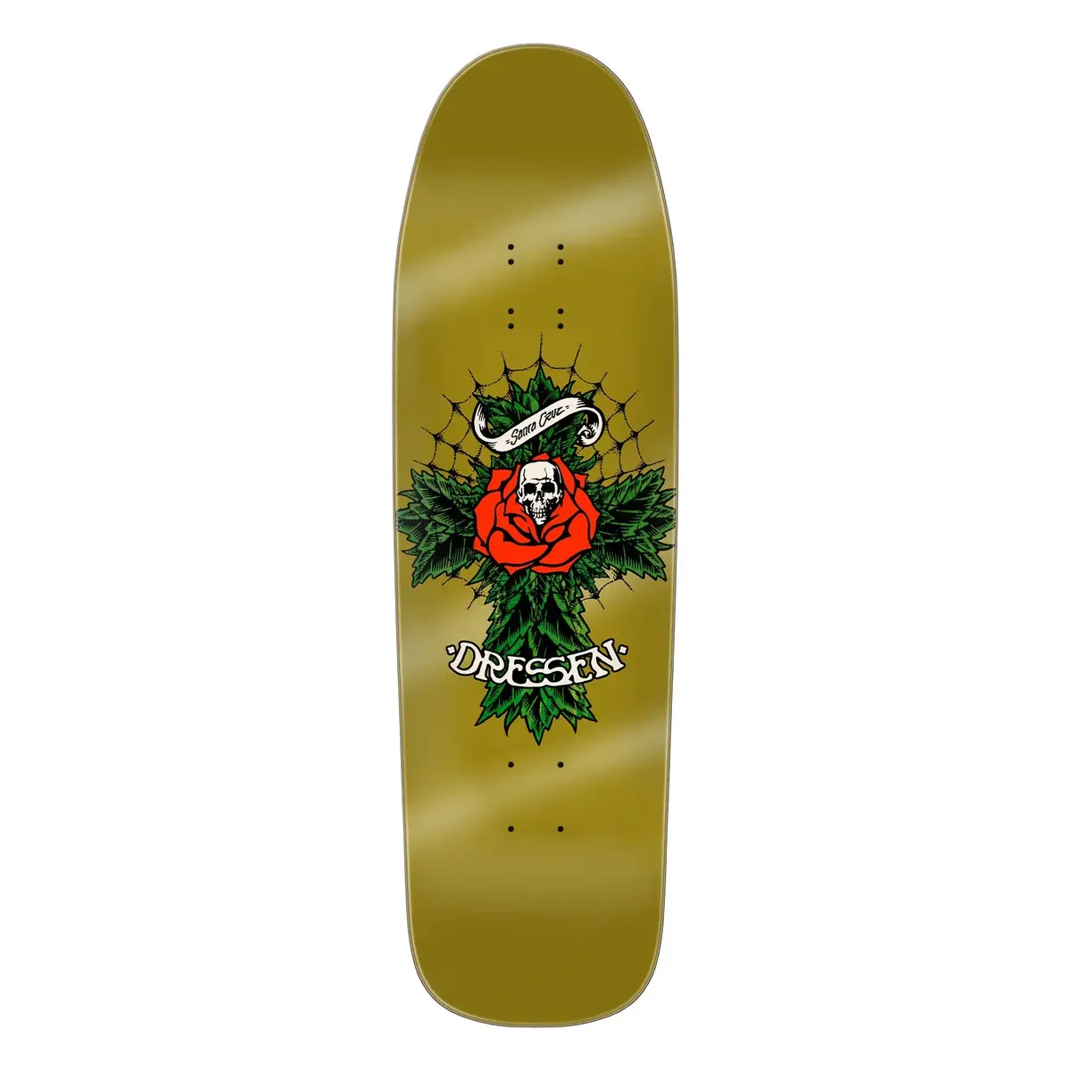 Santa Cruz  Dressen Rose Cross 9.31In  Skateboard Deck 1