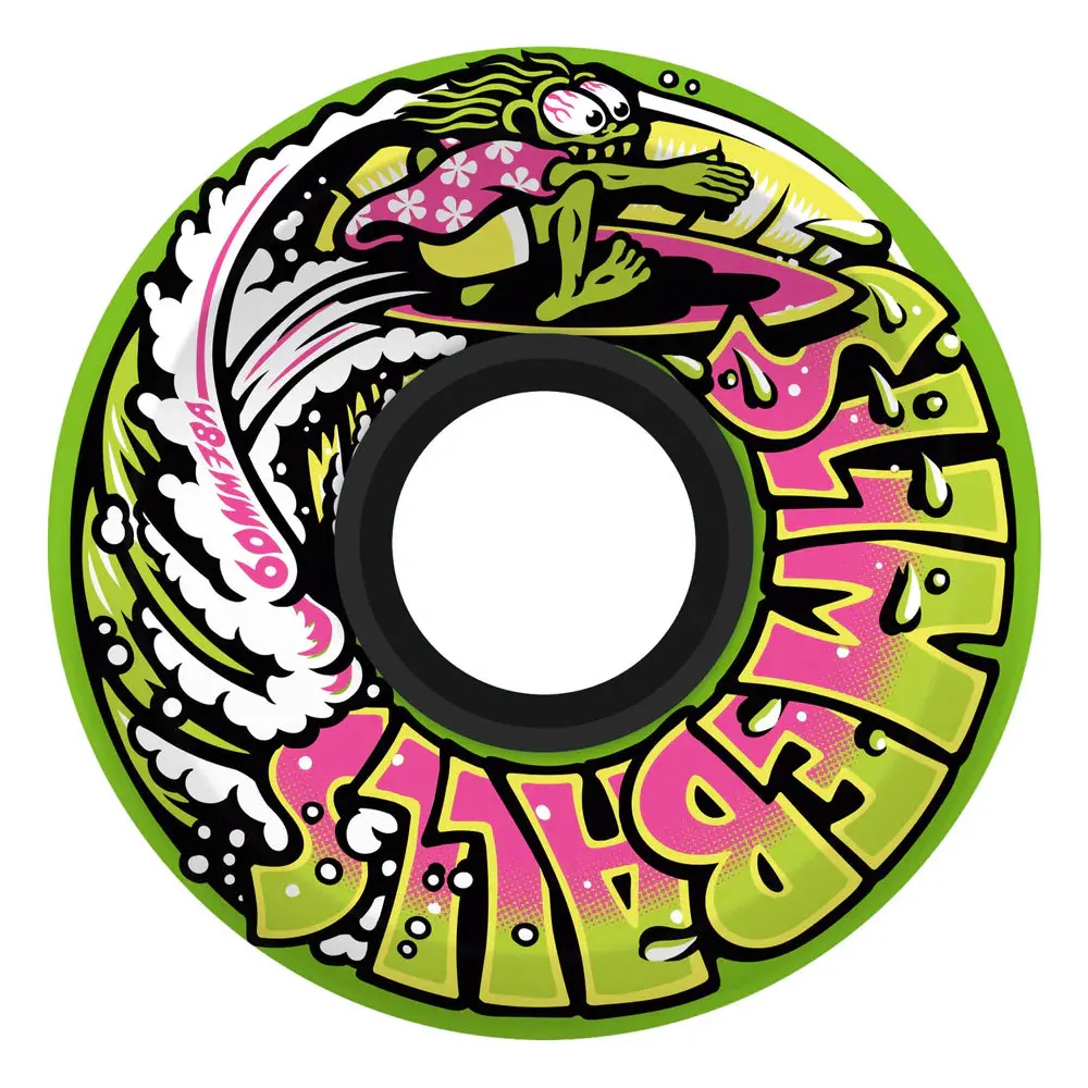 60Mm Slime Surfer Og Slime Green 78A Slime Balls Skateboard Wheels 1