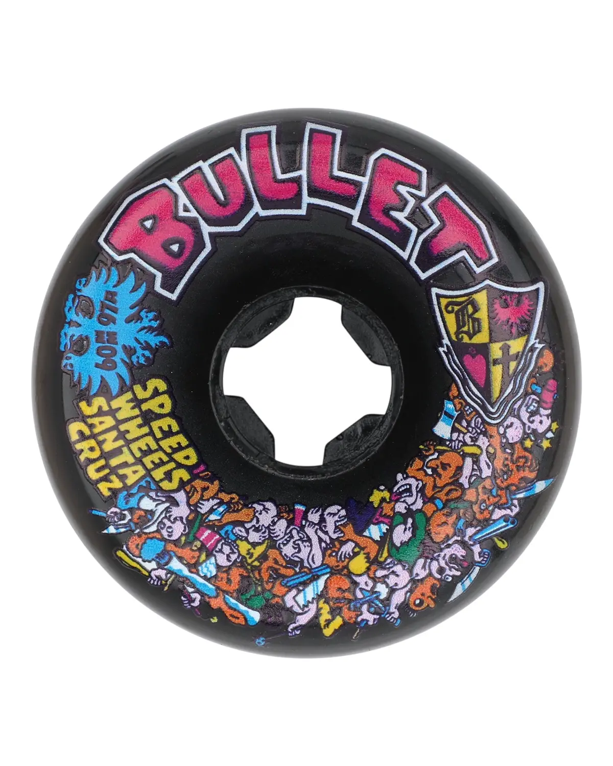 60Mm Bullet Riot Vomits 97A Santa Cruz Speed Wheels Skateboard Wheels - Black 1