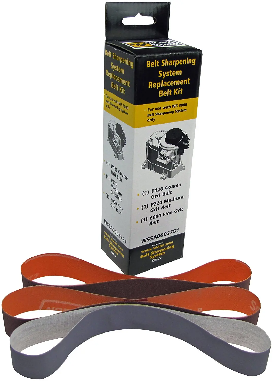 Work Sharp Ws3000 Belt Sharpening System Replacement Belt Kit (Ws3000 Only) 1