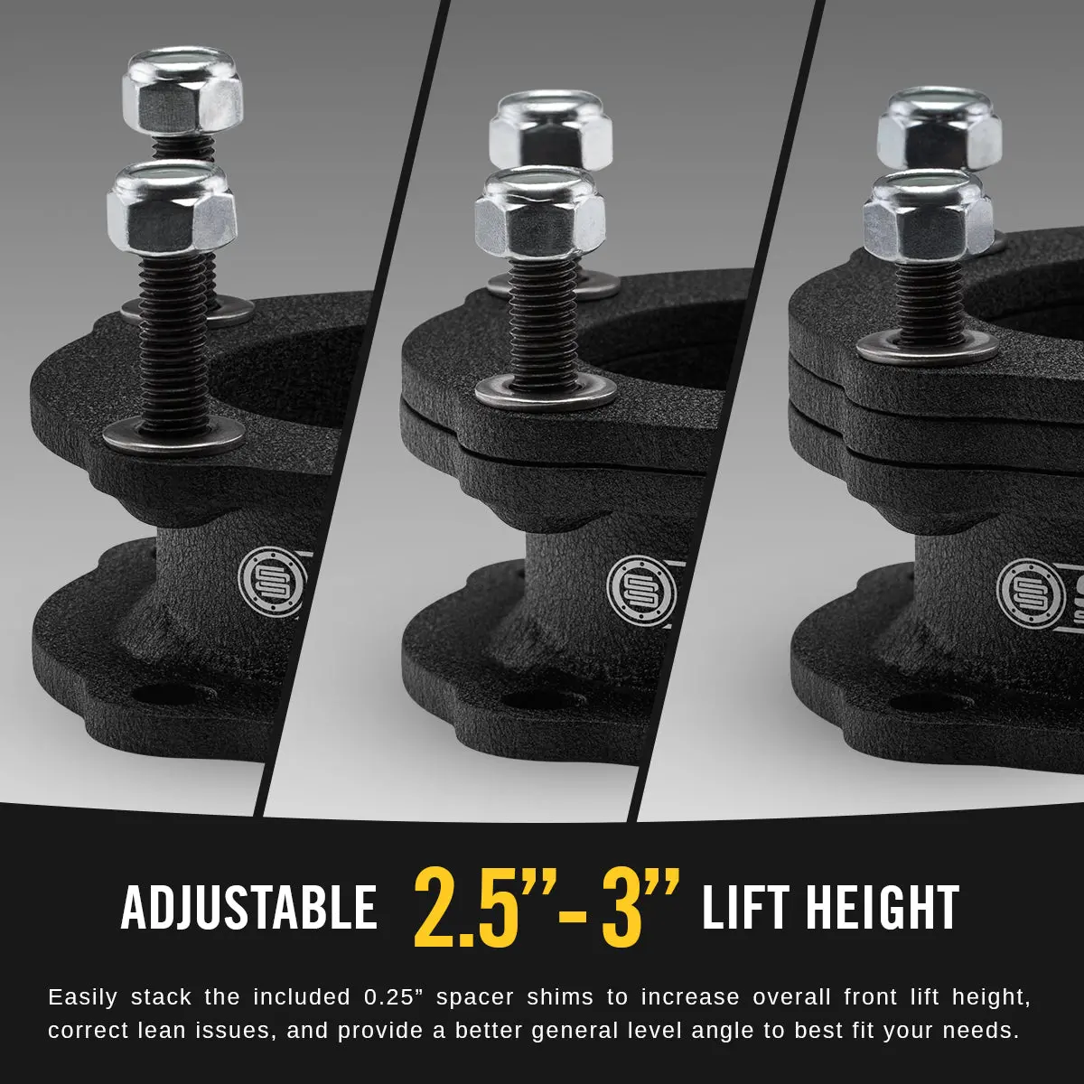 2007-2021 Toyota Sequoia 2.5" To 3" Adjustable Front Suspension Leveling Lift Kit 2Wd 4Wd 2