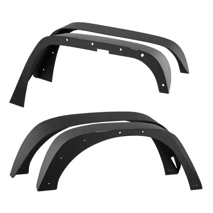 2007-2014 Jeep Wrangler Jk 4Pc Bolt-On Rivet Style Spyder Fender Flares 1