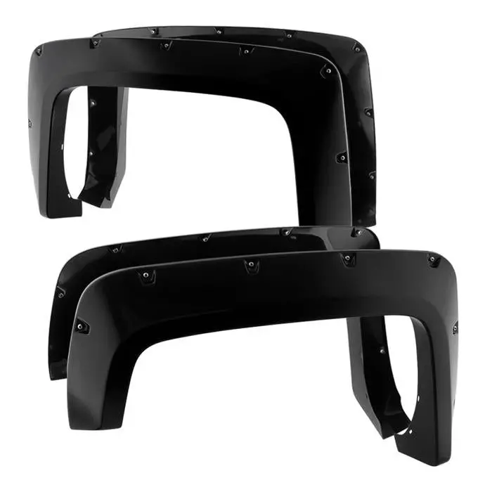 2014-2018 Chevy Silverado 1500 4Pc Bolt-On Rivet Style Spyder Fender Flares 1