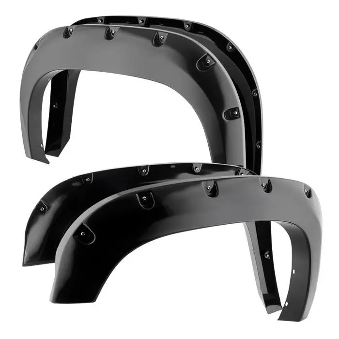 2007-2013 Gmc Sierra 3500 4Pc Bolt-On Rivet Style Spyder Fender Flares 1