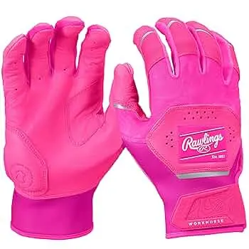 Rawlings Workhorse Batting Gloves | Adult | Pink 1