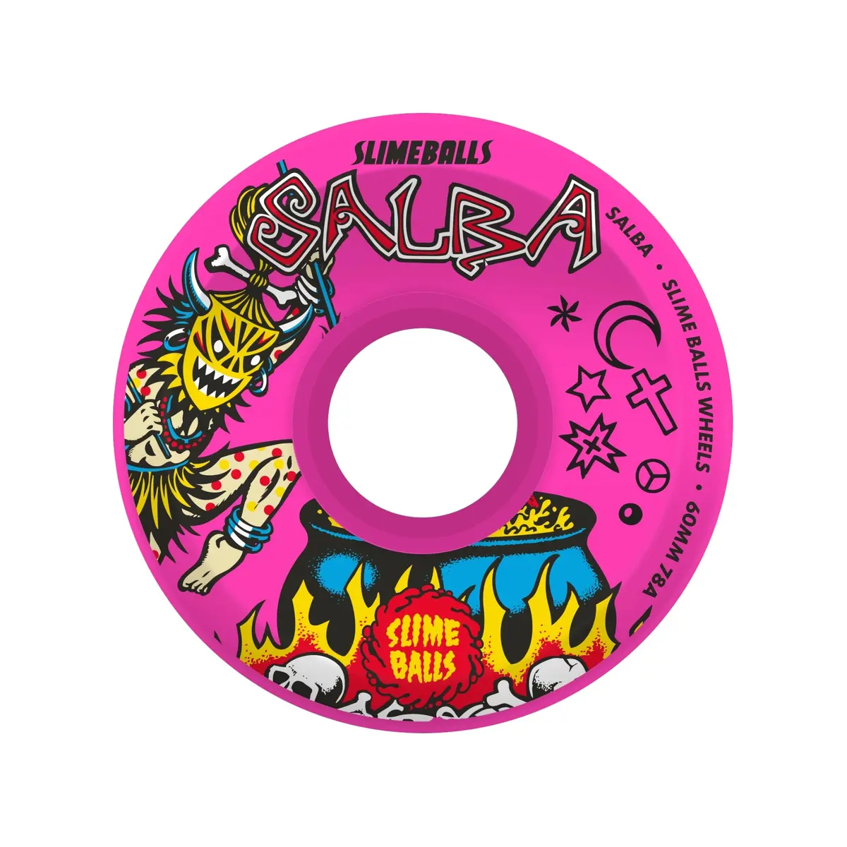 60Mm Salba Witch Doctor Reissue Pink 78A Slimeball Wheels 1