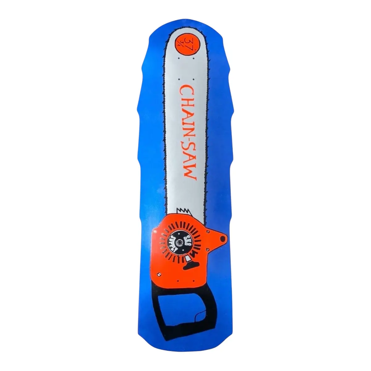 Sk8supply Chainsaw Limited Edition Skateboard Deck Blue / Orange 1