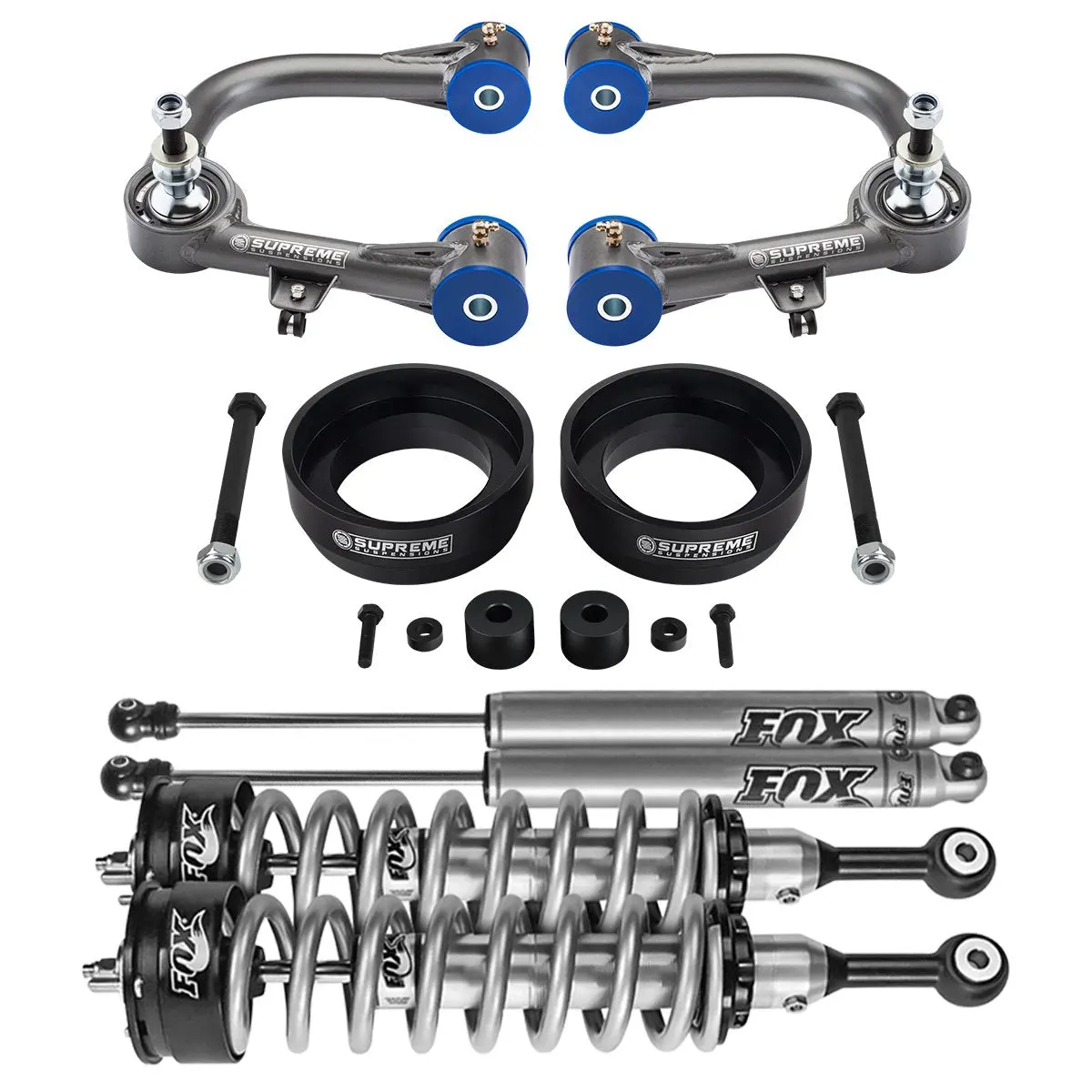 2" Front + 3" Rear Full Lift Kit 2010 - 2014 Toyota Fj Cruiser W/ Uca + Fox 2.0 Coilovers + Shocks 1