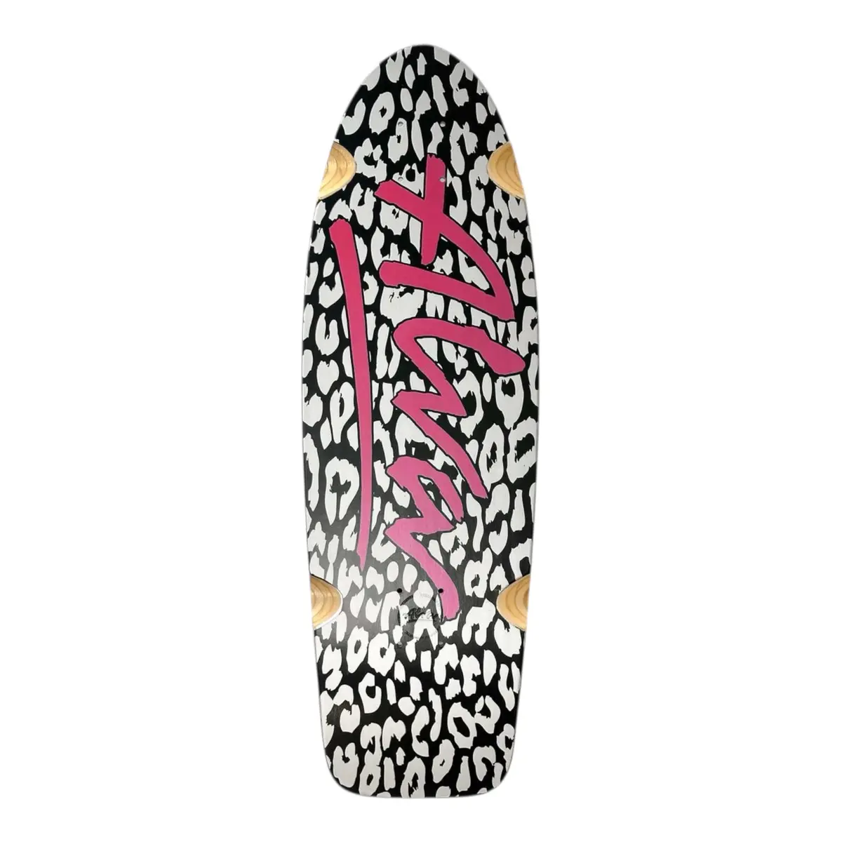 Alva  1979 Leopard - Silver/Black/Metallic Magenta Skateboard Deck 1