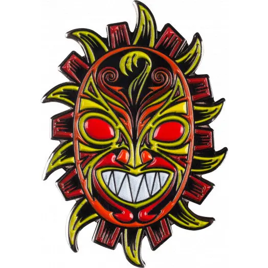 Powell Peralta Guerrero Mask Lapel Pin Glow In The Dark Teeth 1