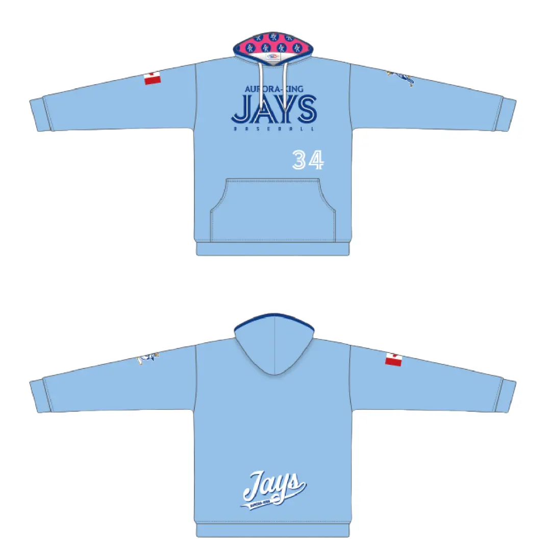 Aurora-King Jays Athletic Knit Sublimated Hoodie - Long Sleeve 1