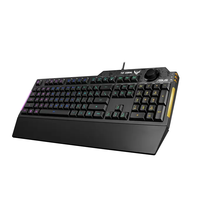 Asus Tuf Gaming K1 Rgb Keyboard With Dedicated Volume Knob, Spill-Resistance, Side Light Bar And Armoury Crate 1