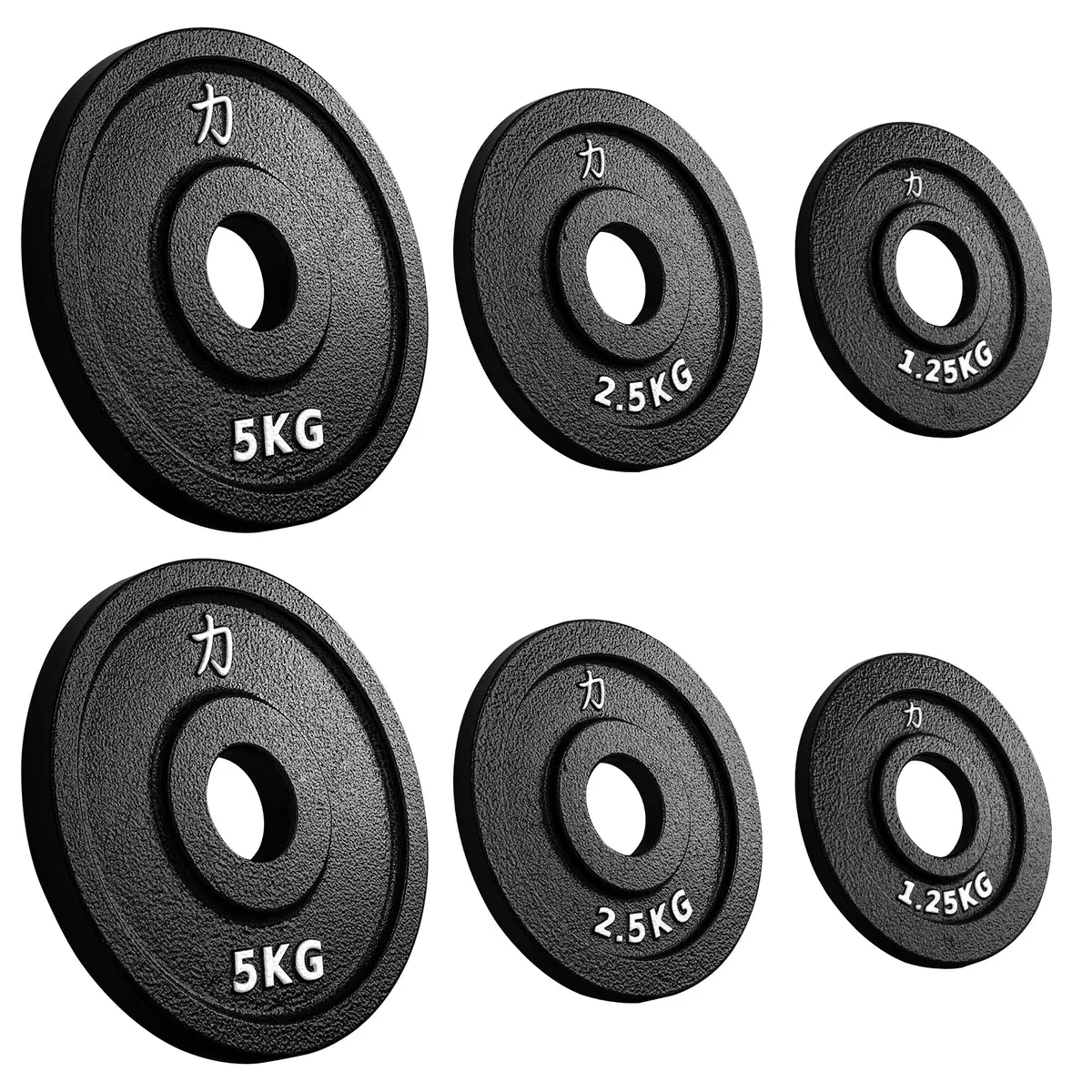 Riot Cast Iron Plate Package Powerlifting - 2 X 5Kg, 2 X 2.5Kg, 2 X 1.25Kg 1