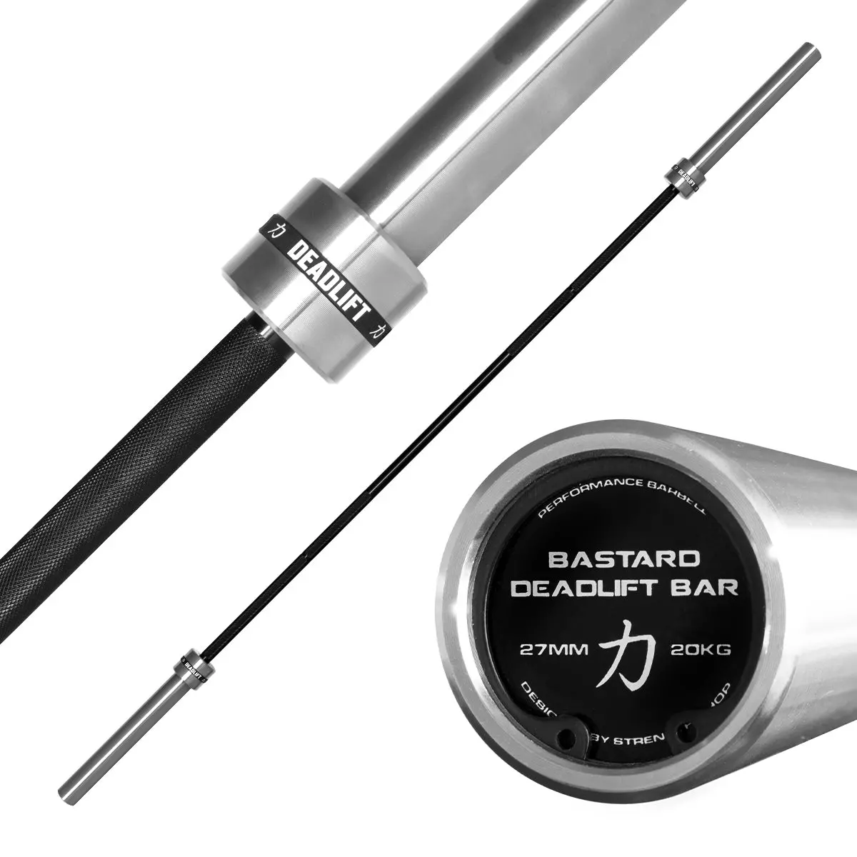 Bastard Deadlift Bar - Black Chrome Shaft 1