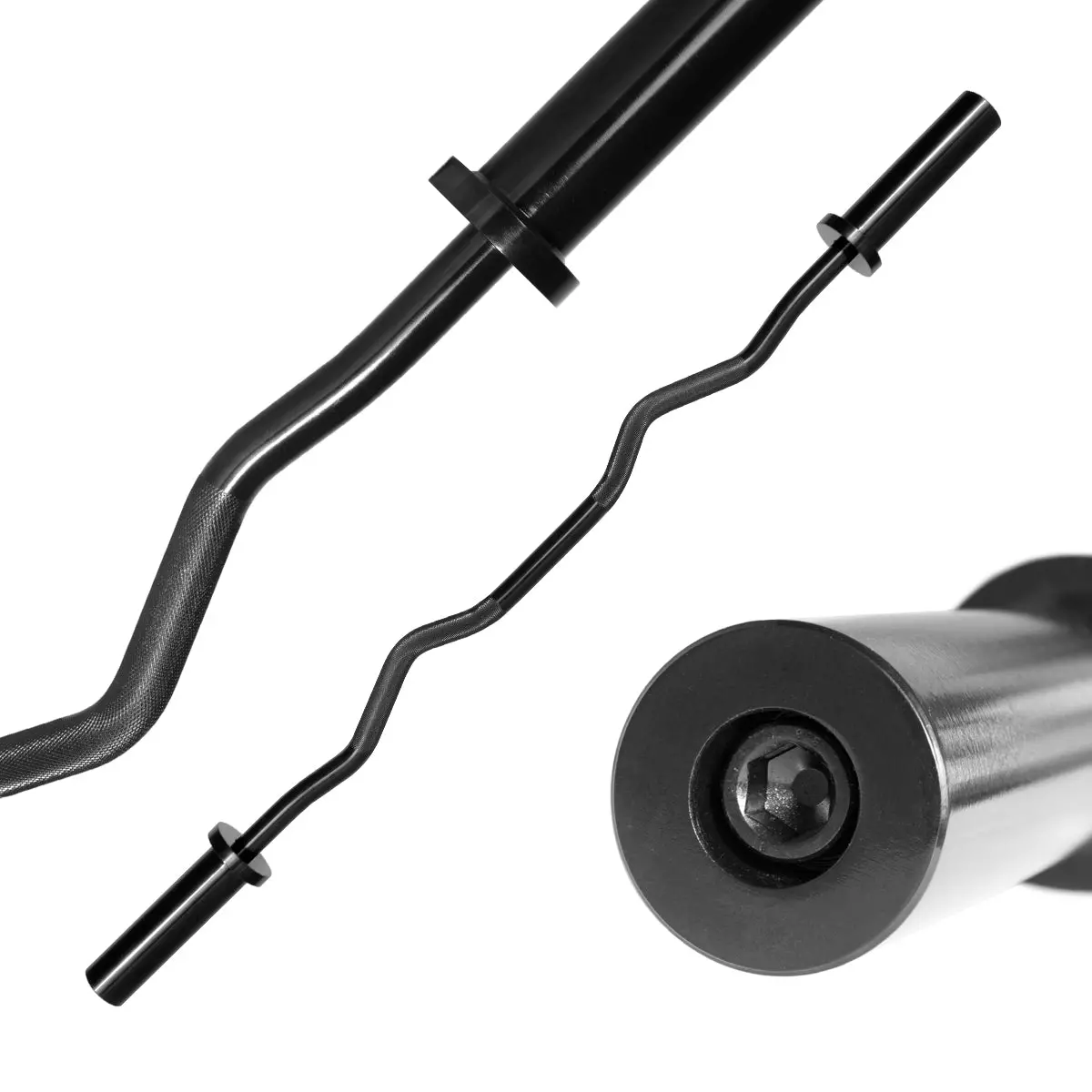 Ez Olympic Curl Bar, 6.7Kg - E-Coat 1