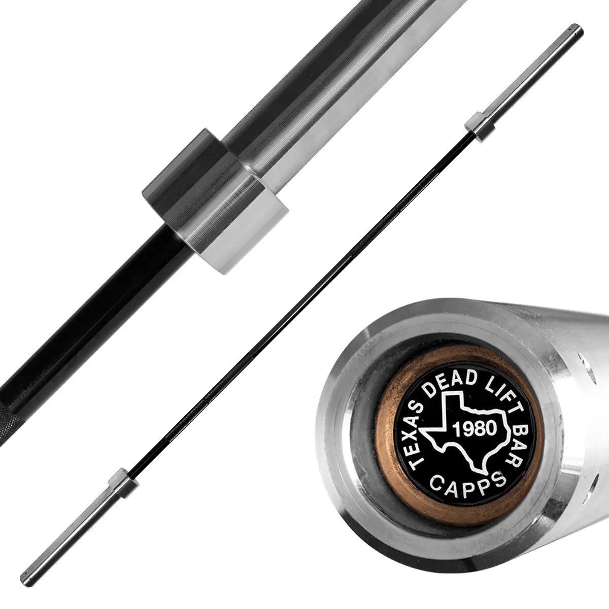 Original Texas Deadlift Bar - Black Zinc / Chrome Sleeves 1