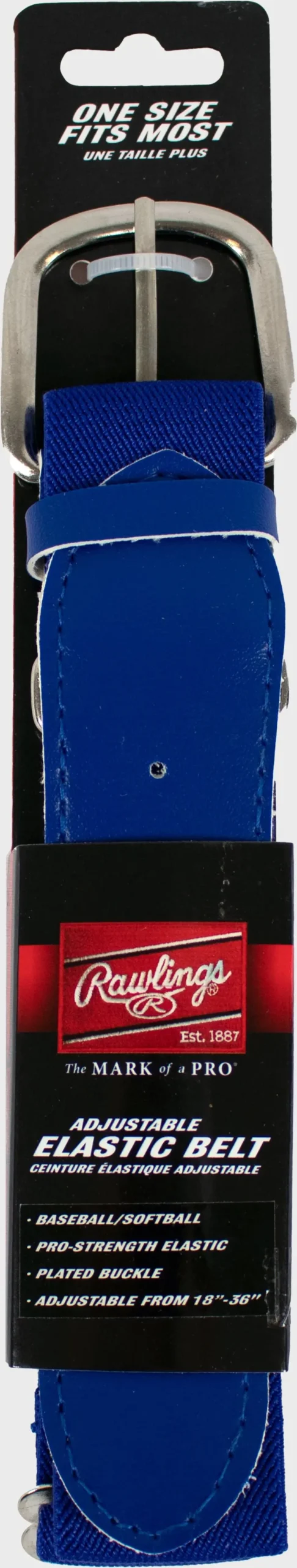 Rawlings Adjustable Elastic Baseball Royal Belt - Aurora-King 1
