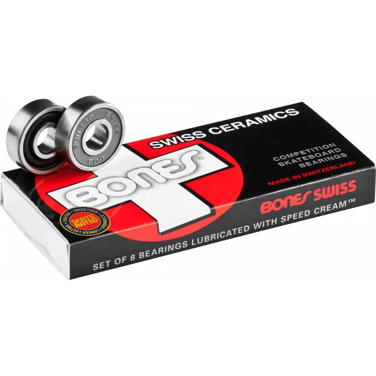 Bones® Swiss Ceramic Skateboard Bearings 8 Pack 1