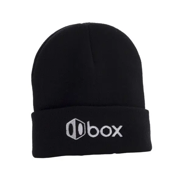 Box Beanie Knit Cap Osfm Black 1