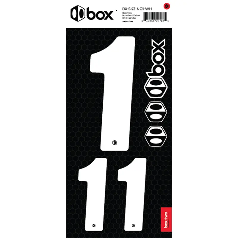 Box Two Number Sticker Kit 11
