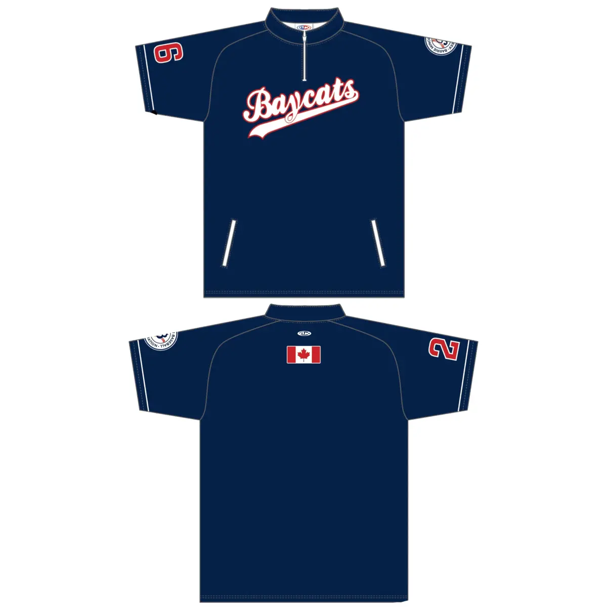 Barrie Baycats Athletic Knit Sublimated Cage Jacket - Short Sleeve 1