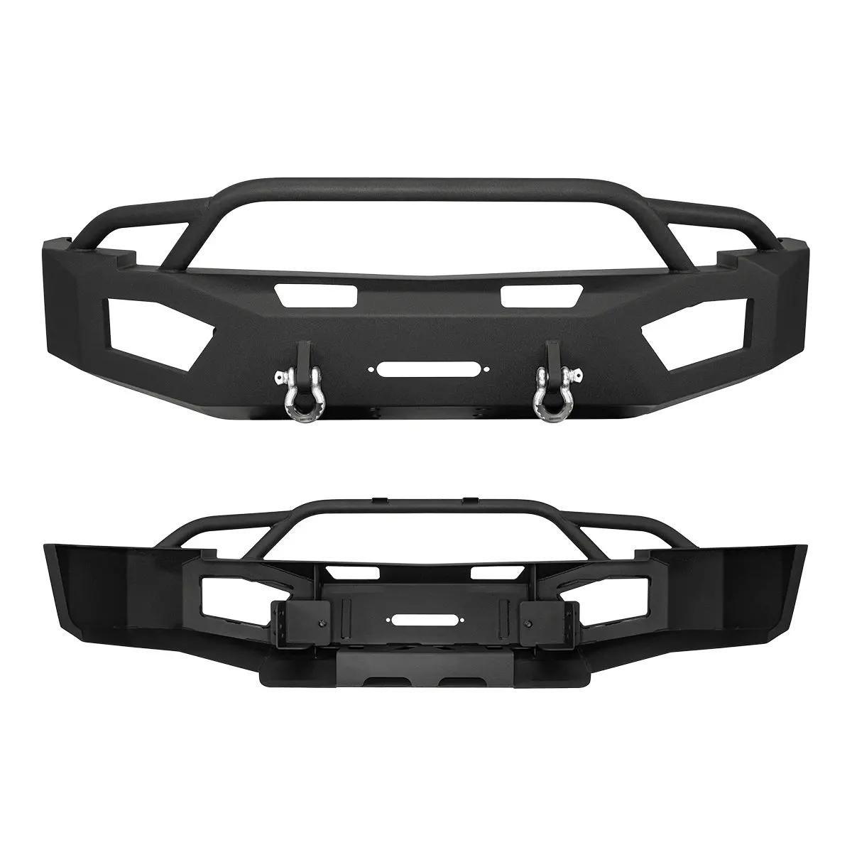 2007-2013 Chevrolet Silverado 1500 Heavy-Duty Off-Road Utility Winch Front Bumper With Bull Bar 1