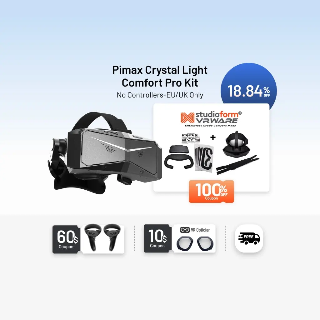 Pimax Crystal Light Comfort Pro Kit-No Controllers-Eu/Uk Only 1