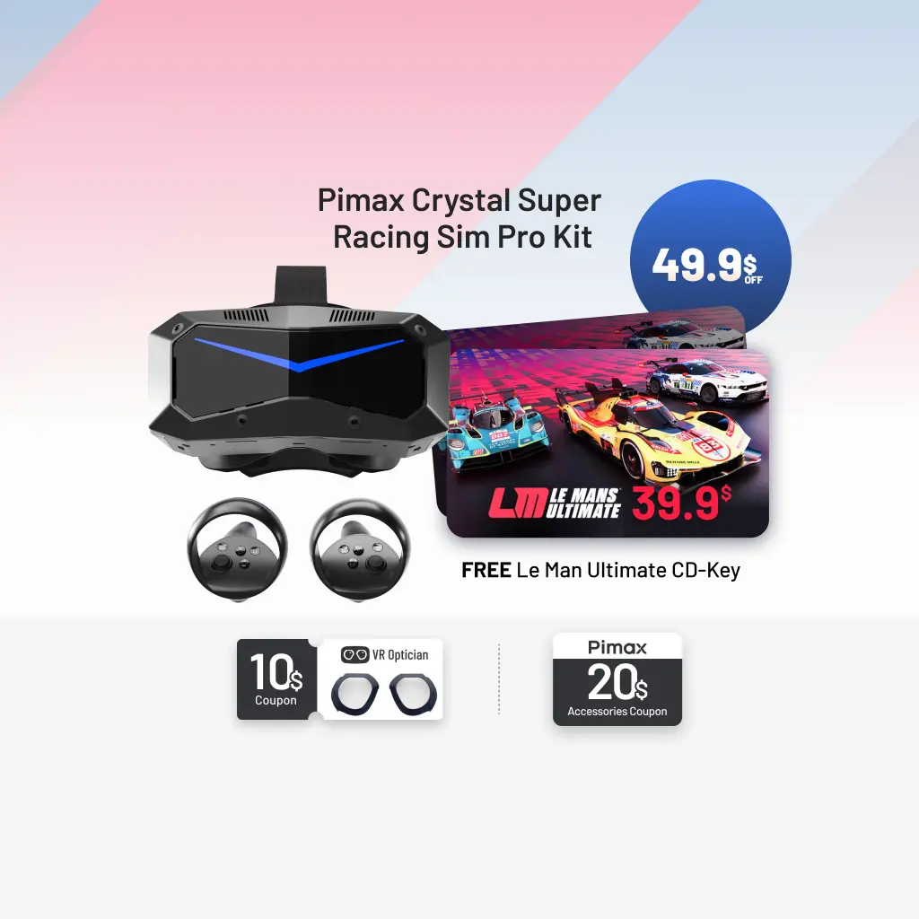 Pimax Crystal Super Sim Racing Pro Kit 1
