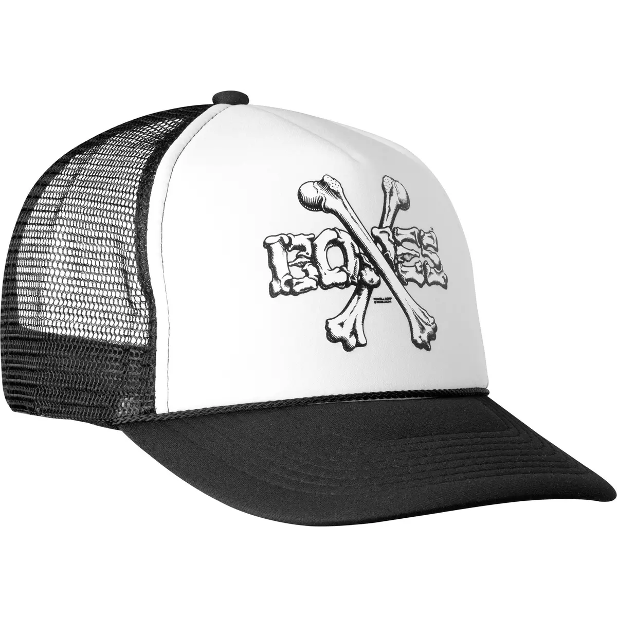 Powell Peralta Cross Bones Trucker Cap - Black/White 1