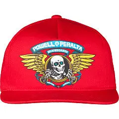 Powell Peralta Winged Ripper Snap Back Cap Red 1