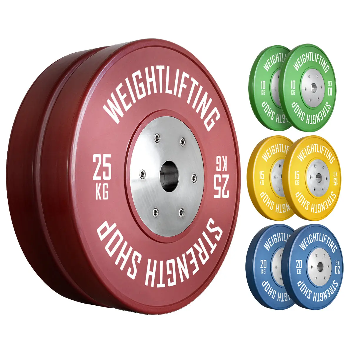 140Kg Set - Competition Olympic Bumper Plates 1