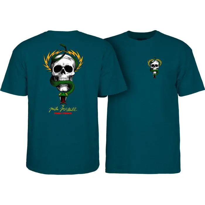 Powell Peralta Mike Mcgill Skull & Snake T-Shirt Midnight Teal 1