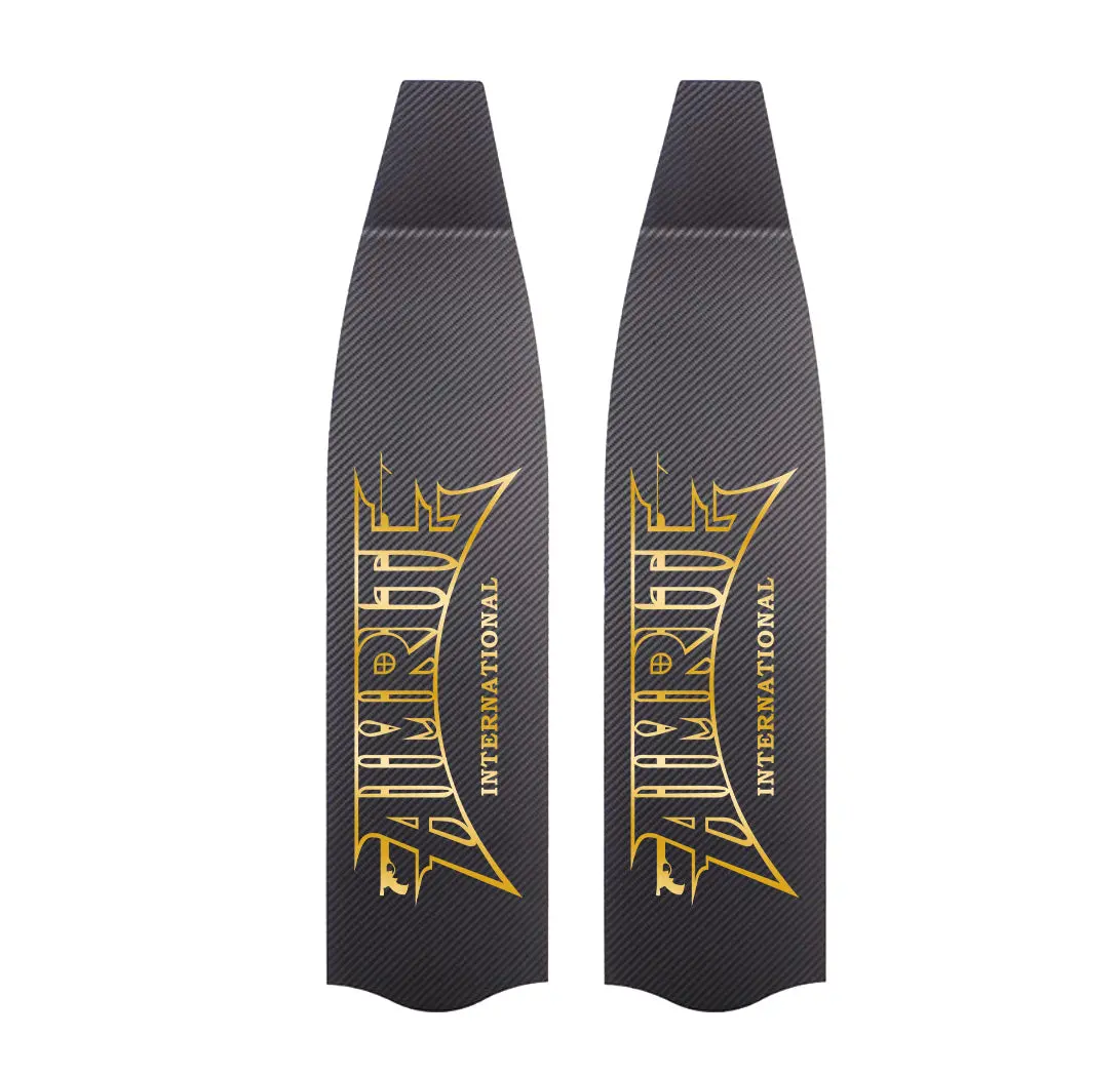 Freediving Fins (Premium Carbon Fiber) - Gold Logo 1