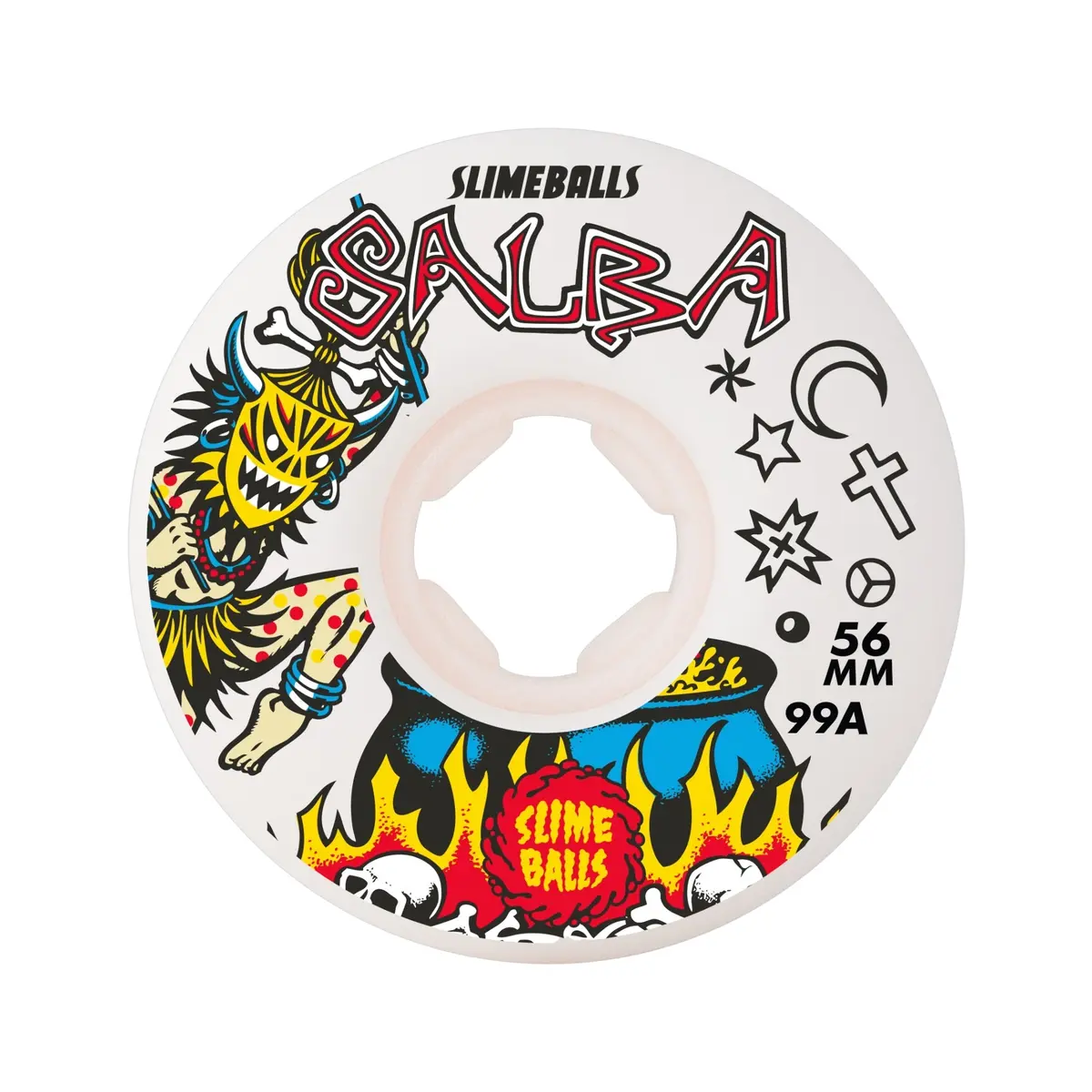 56Mm Salba Witch Doctor Reissue Chubbies White 99A Slimeballs Wheels 1