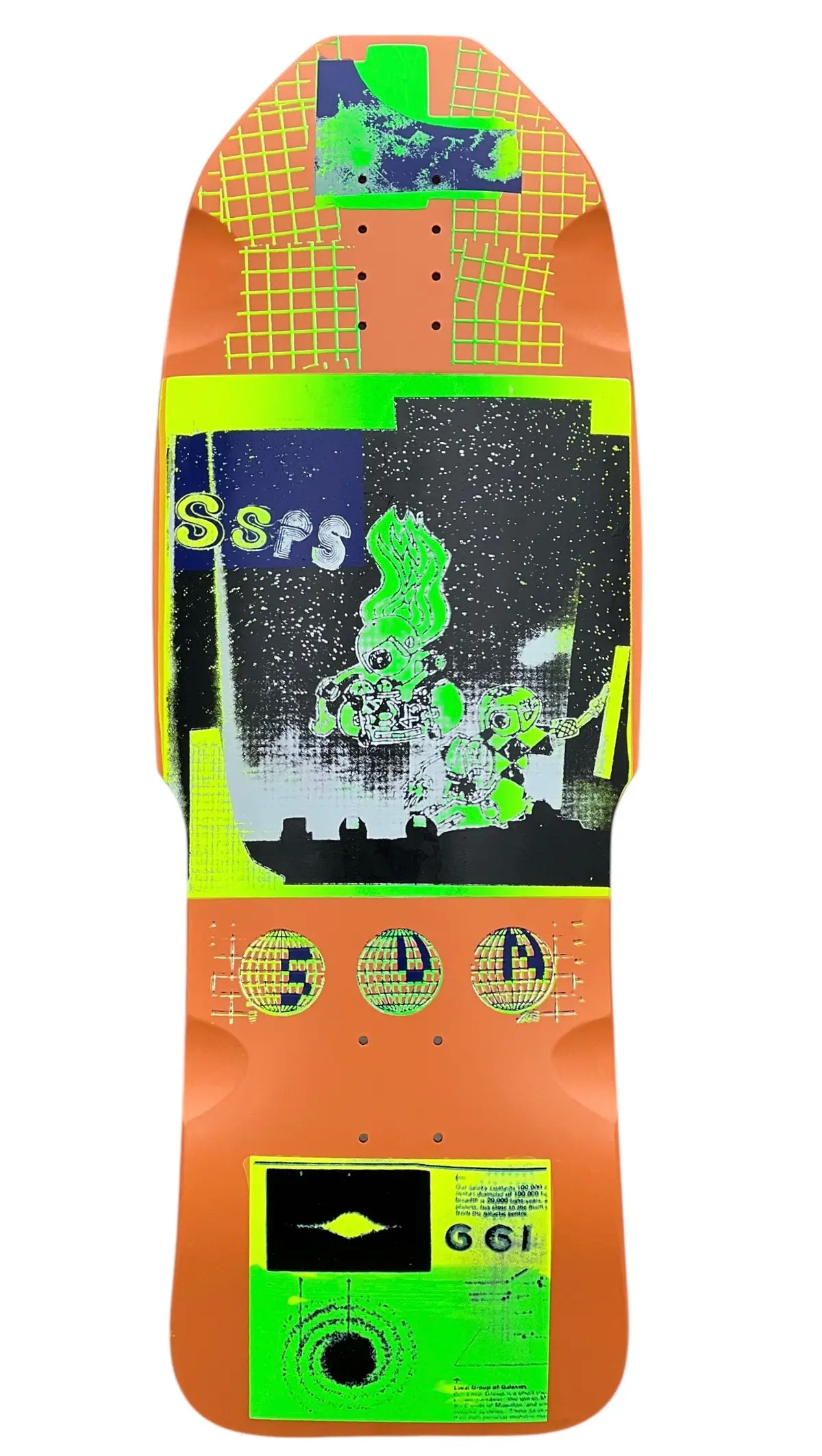 Ggi Beastly 11" Wide Ssps Skateboard Deck Orange 1