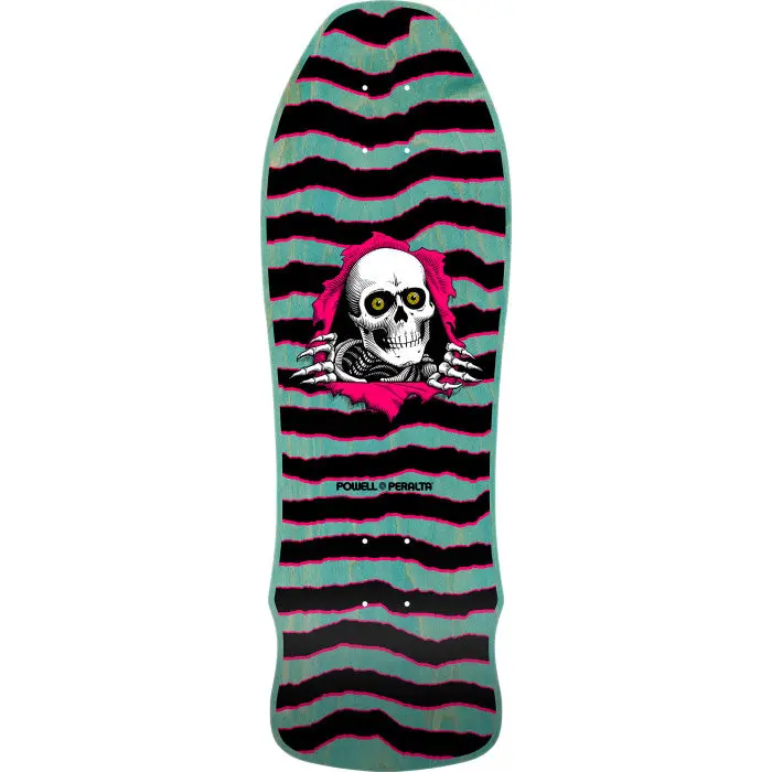Powell Peralta Geegah Ripper Reissue Skateboard Deck Teal Stain- 9.75 X 30 1