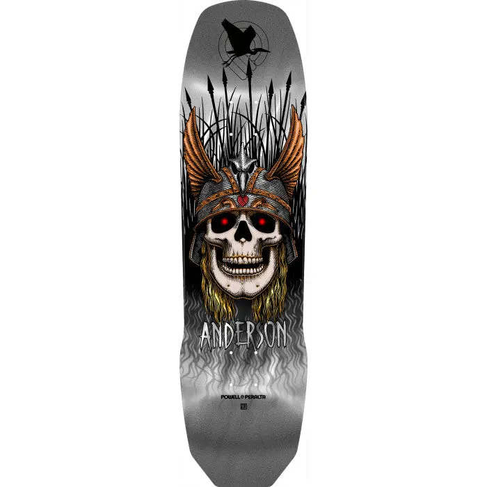 Powell Peralta Andy Anderson Heron 7-Ply Maple Skateboard Deck Silver Foil 1
