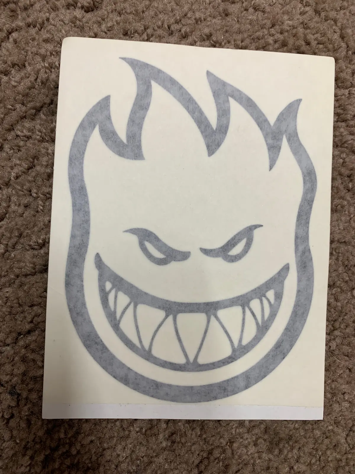 Vintage Spitfire Rub Off Big Head Decal 1