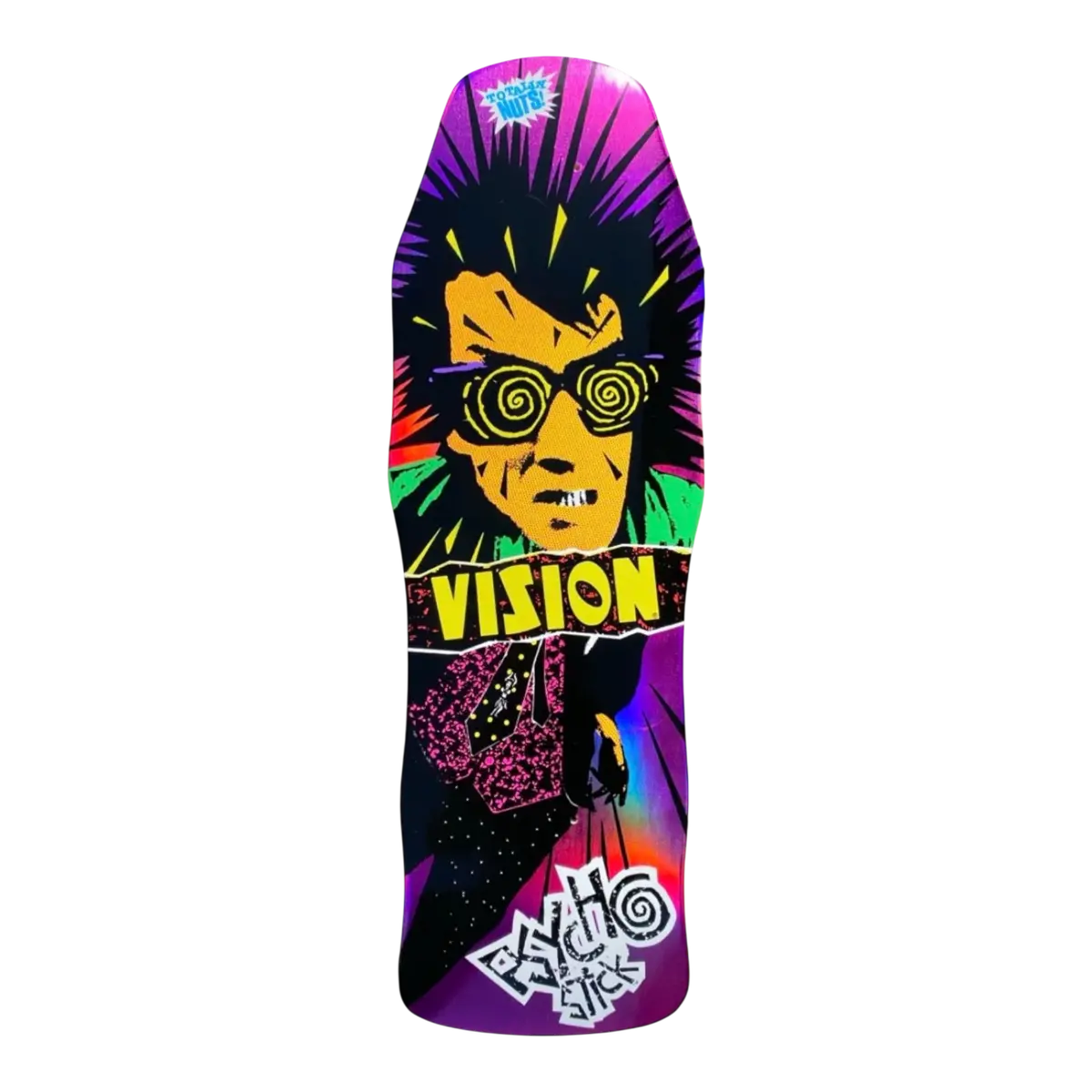 Vision Psycho Stick Original Reissue Skateboard Deck - Pink Foil 1
