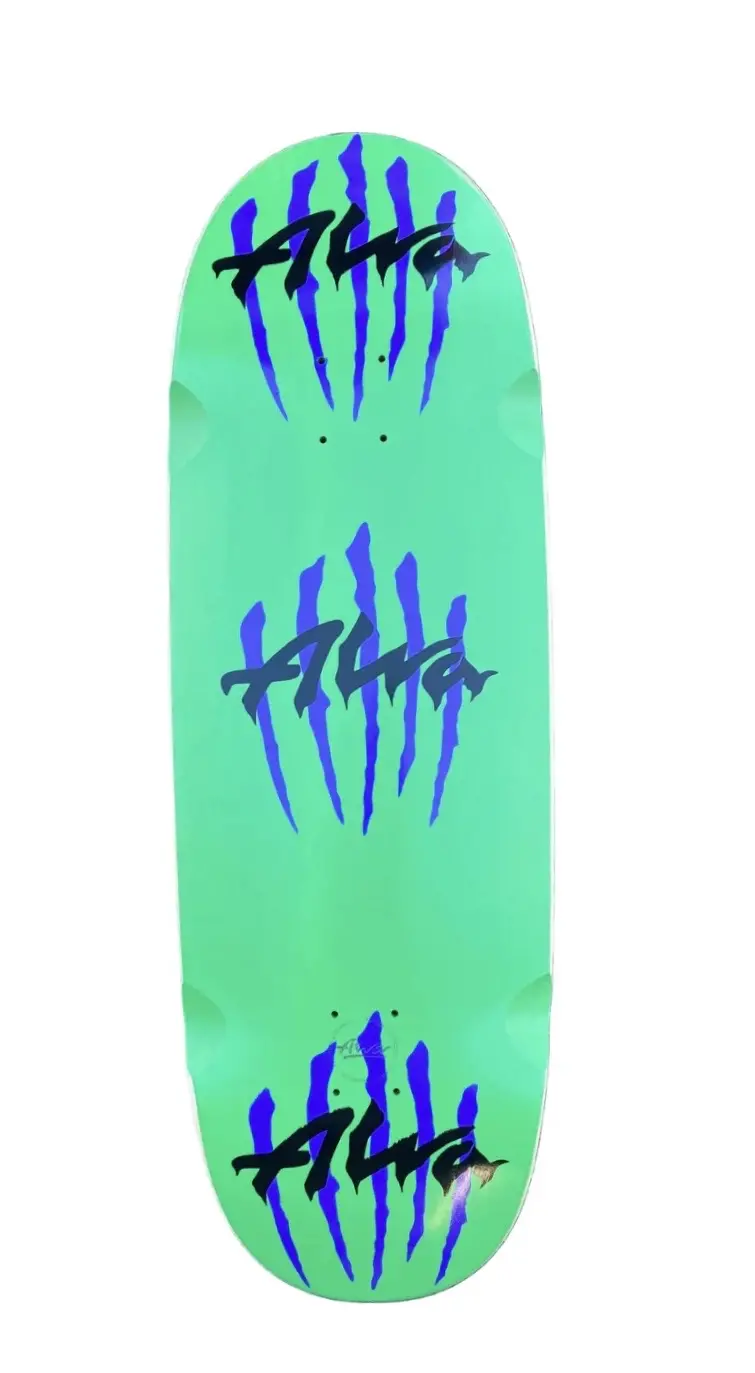 Alva 10-5/8” Egg Blue Green Triple Scratch Deck 1