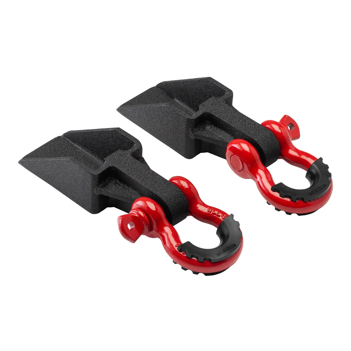 2007-2021 Toyota Tundra Front Shackle Mount Recovery Brackets With 3/4" D Ring Shackles Set 2