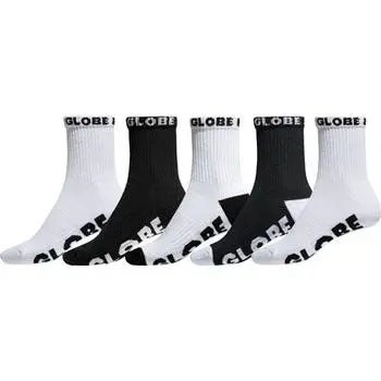 Globe Socks Boys Black/White 5 Pack Size 2-8 1