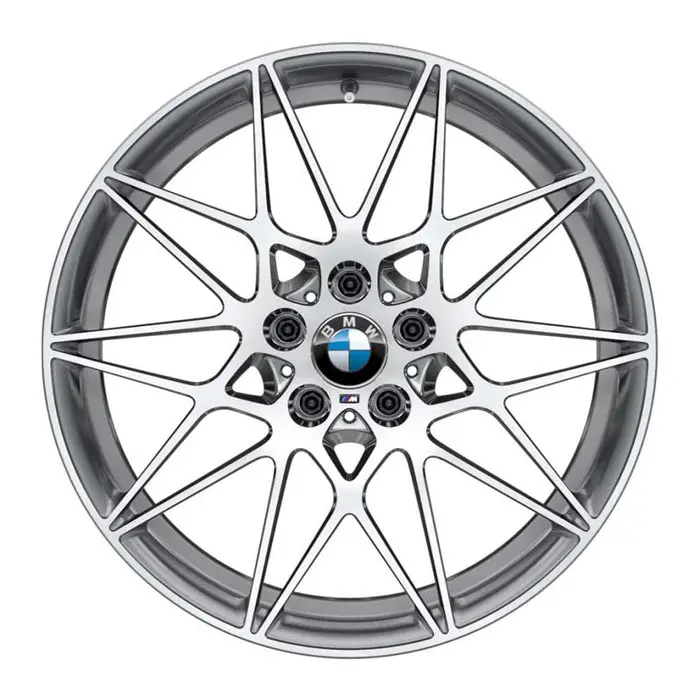 Genuine Bmw 666M Alloy Wheels In Ferric Grey With Diamond Cut Finish For Bmw F80 M3, F82 M4 & F87 M2 1