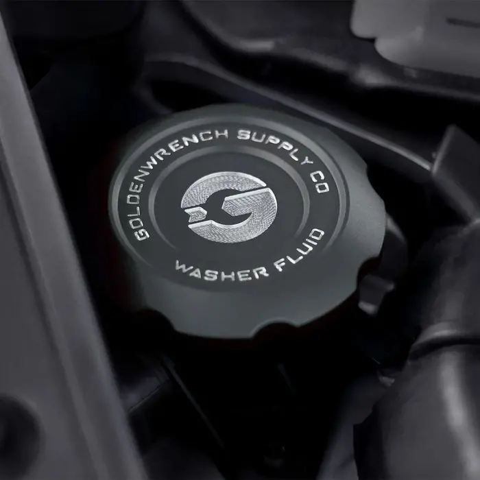 Goldenwrench Bmw F Series M Car Blackline Billet Washer Fluid Cap – F87/F80/F82/F83/F22/F30/F32 2