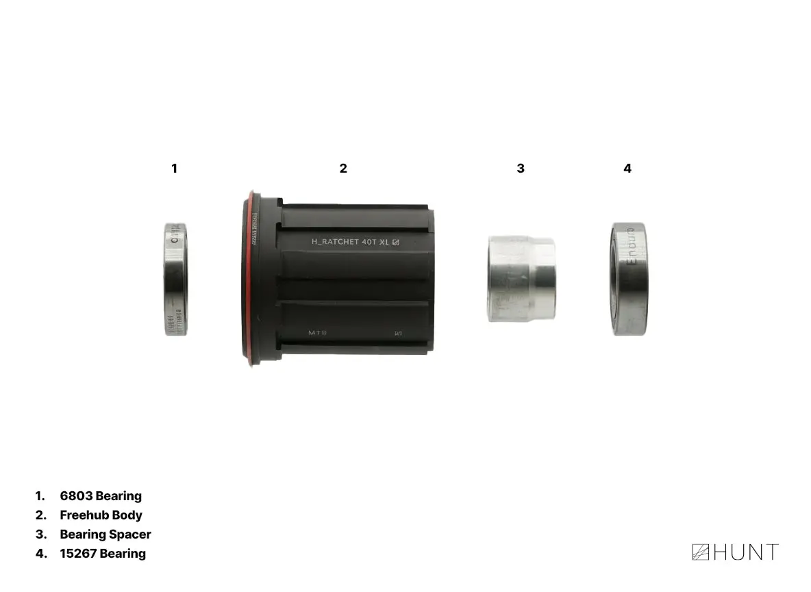 H_Ratchet Dbl Xl Freehub | Shimano/Sram Hg Splined | Stainless Steel Enduro Bearings 2