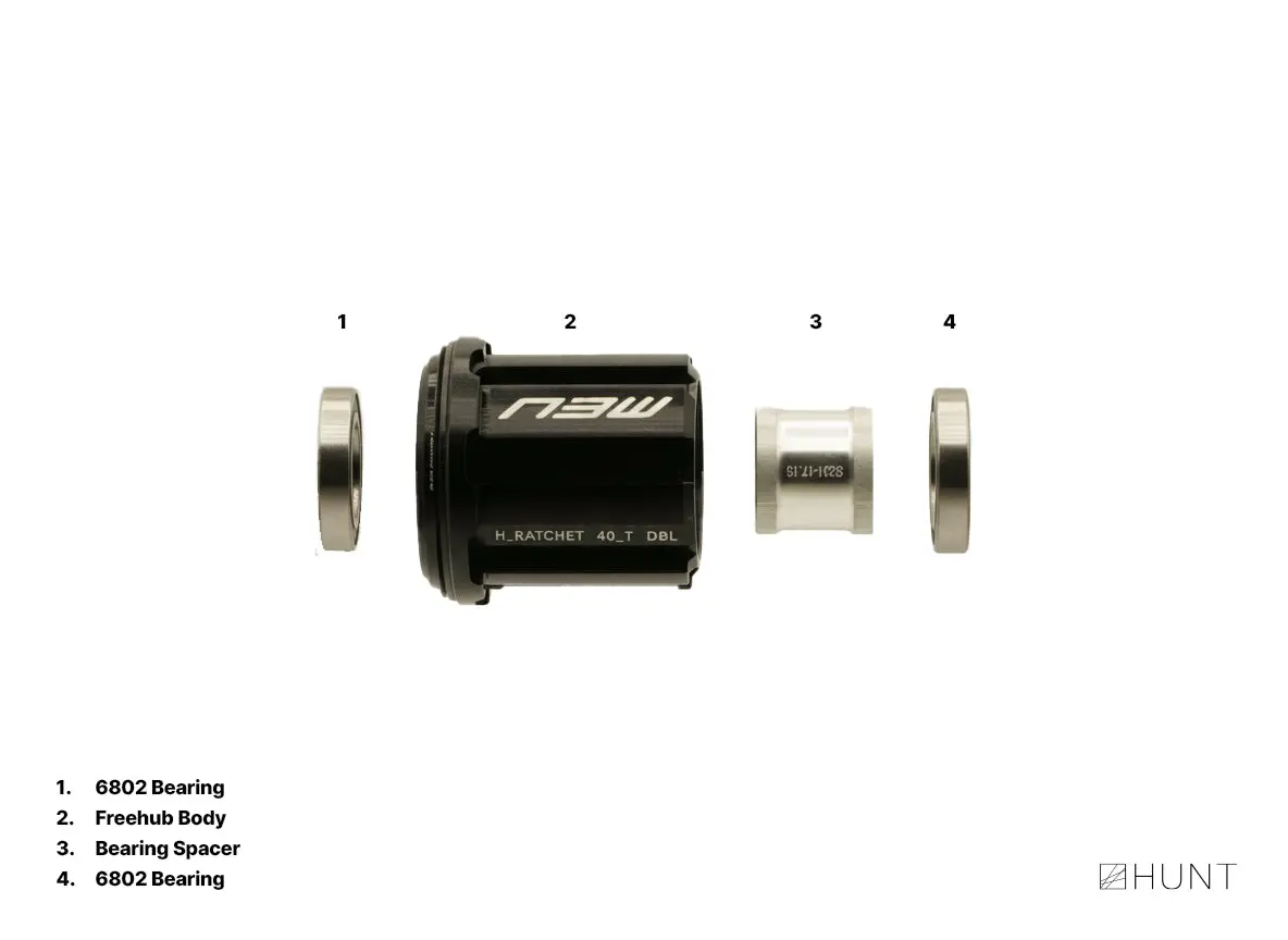H_Ratchet Dbl 40T Freehub | Campagnolo N3w Ekar | Stainless Steel Enduro Bearings 2