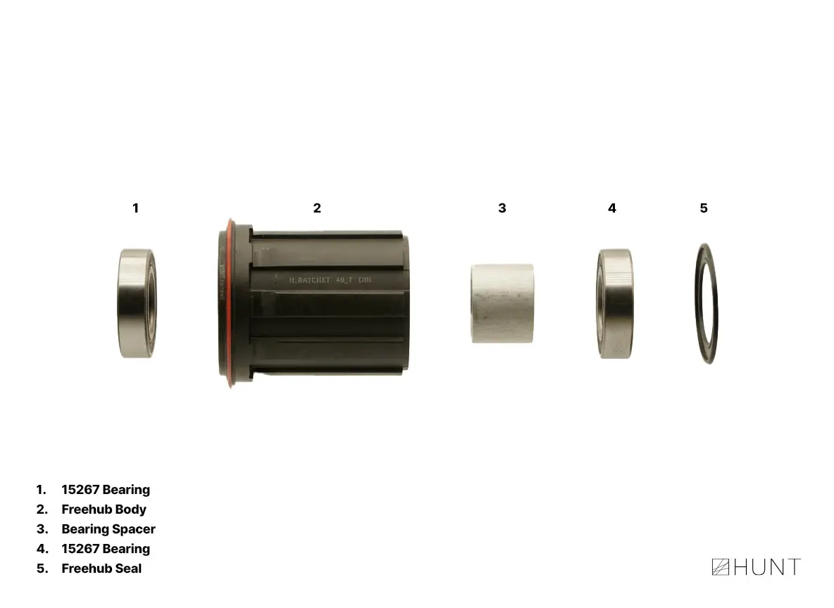 H_Ratchet Dbl 40T Freehub | Shimano/Sram Hg Splined | Stainless Steel Enduro Bearings 2