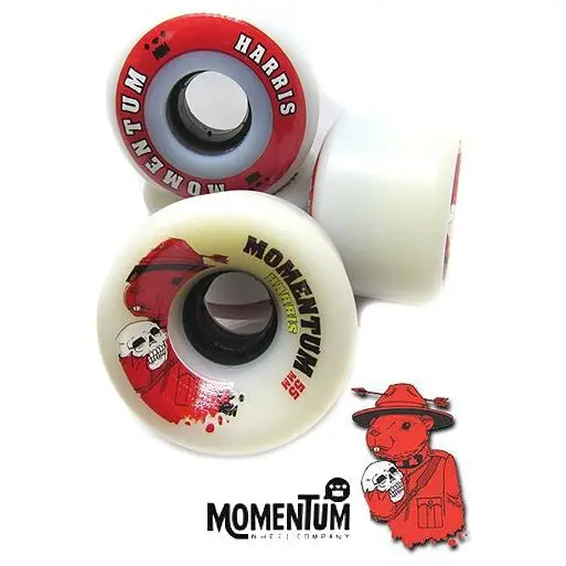 Momentum Wheels Kevin Harris M80 Freestyle Red / White Skateboard Wheels - 55Mm 98A 1