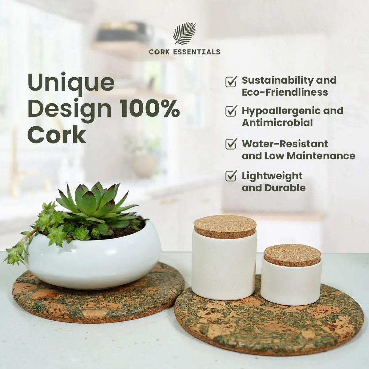 Round Trivets Olive Textured Set Of 4 2